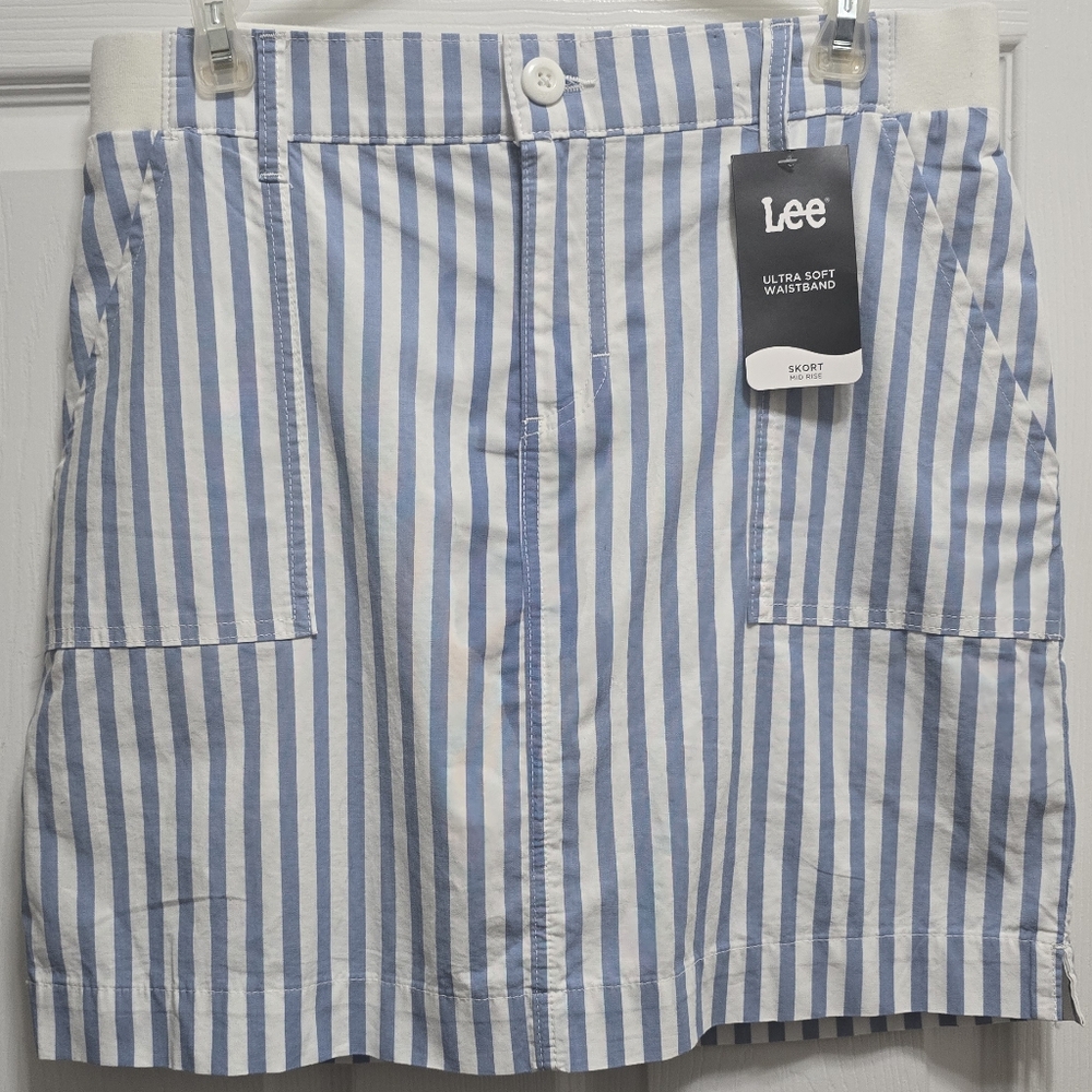 Lee Blue and White Striped Skirt